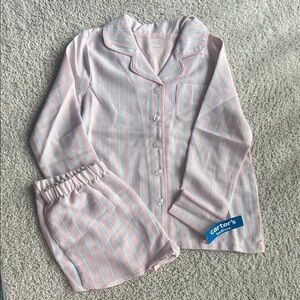 Carter's Light Pink and Blue Striped Pajama Set